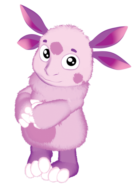 Лунтик на белом фоне