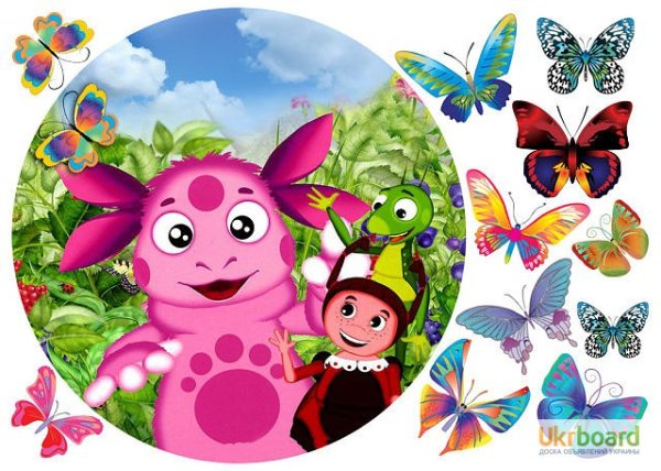 Фотопечать на сахарной бумаге Лунтик