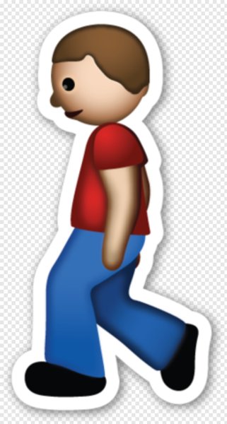 Смайлик идущий человек