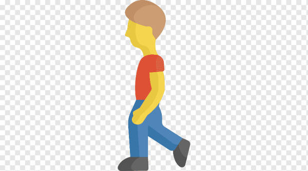 Шагающий человек на прозрачном фоне