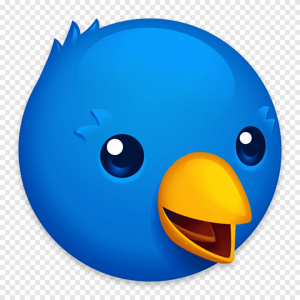 Синяя птичка смайлик