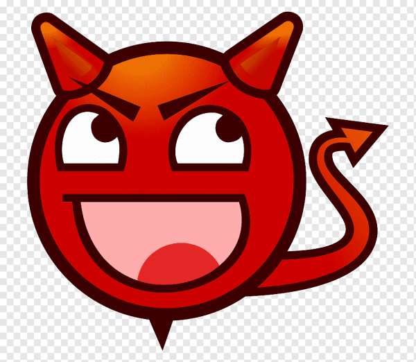 Злой смайлик демон
