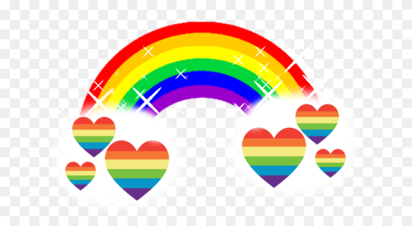 Радуга в виде сердца