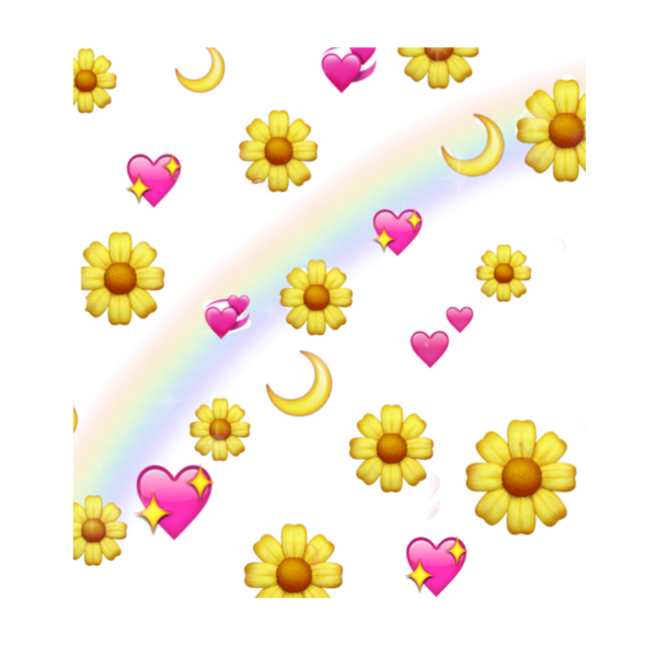 Смайлик сердечко на прозрачном фоне