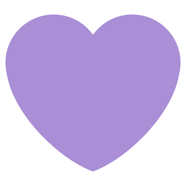 Сердце фиолетовое