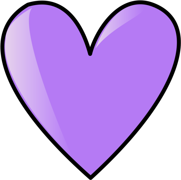 Сердце фиолетового цвета