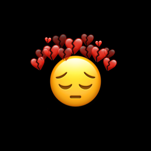 Смайлик на черном фоне