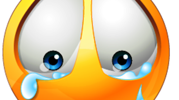 Смайлик улыбка со слезой