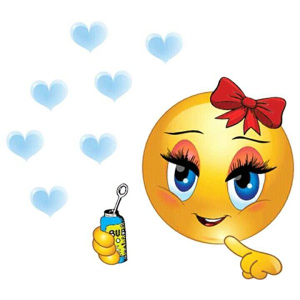 Влюбленный смайлик девочка
