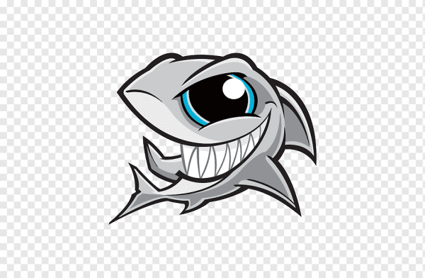 Акула логотип мультяшная