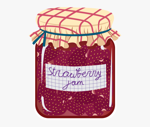 Баночка варенья мультяшная