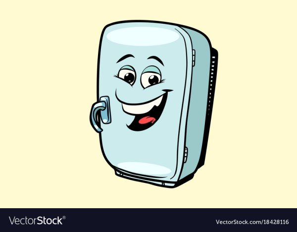 Рисование веселый холодильник