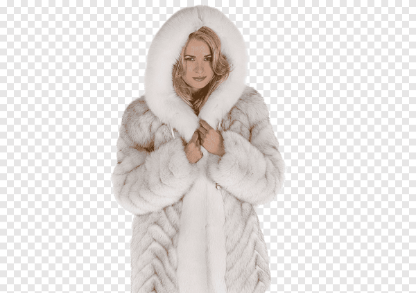Женщина в шубе на белом фоне