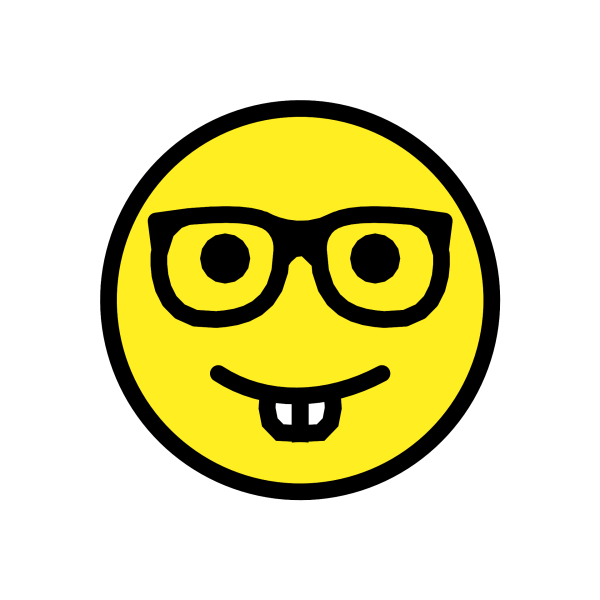 Смайлик ботаник в очках