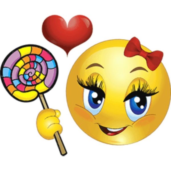 Веселый смайлик девочка