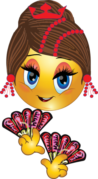 Смайл девочка с косичками