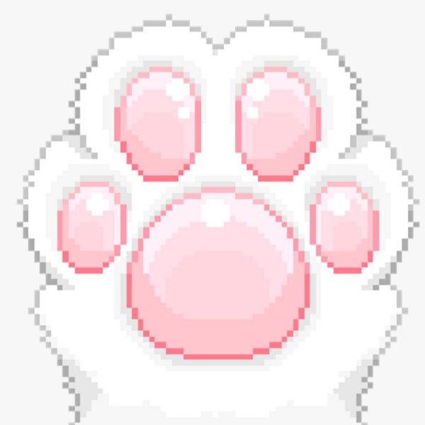 Кошачья лапка пиксель арт