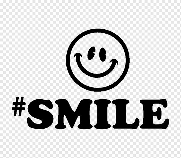 Надпись улыбнись на прозрачном фоне