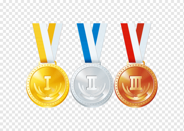 Золотая серебряная и бронзовая медаль
