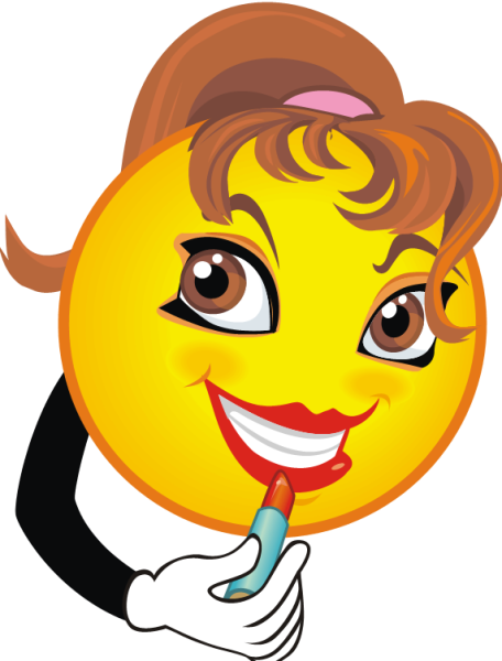 Смайлик с прической