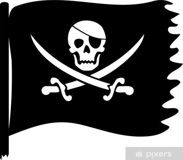 Наклейки для пиратской вечеринки