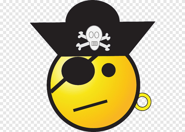 Смайлик в пиратской форме