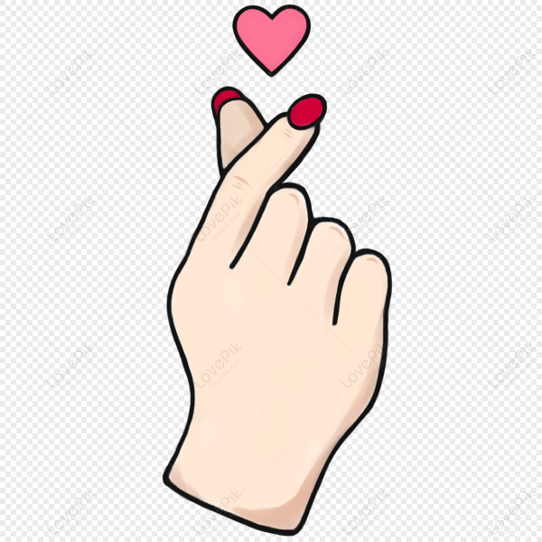 Лайк палец с сердечком