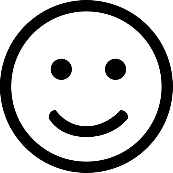 Смайл черно белый