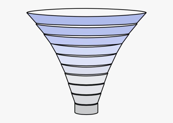 Воронка продаж на прозрачном фоне