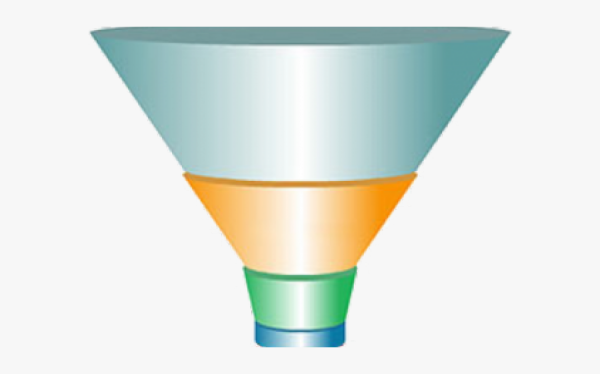 Воронка на белом фоне