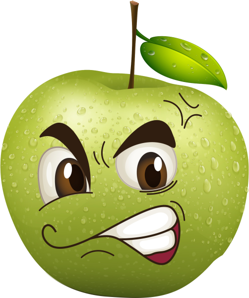 Яблоко с рожицей
