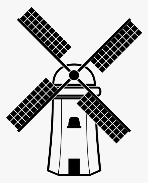 Мельница на прозрачном фоне
