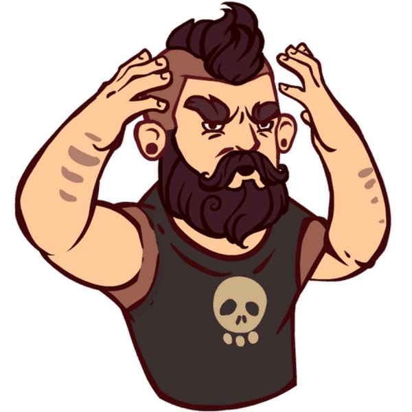 Мужчина с бородой вектор