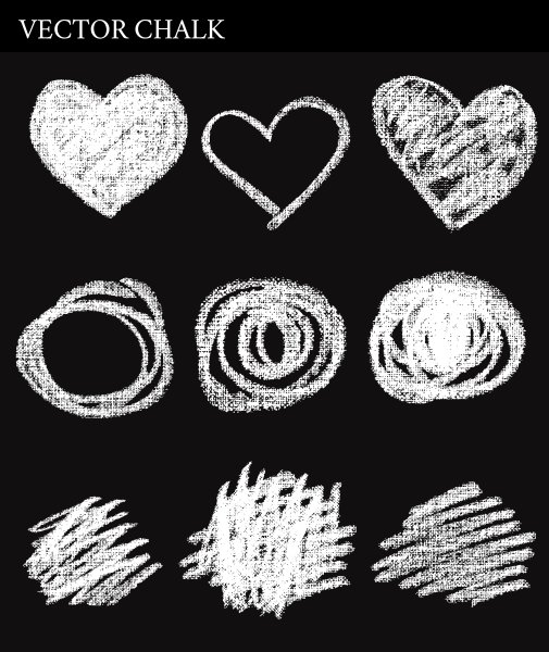 Фигуры мелом вектор