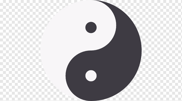 Инь Янь на прозрачном фоне