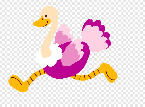 Рисунок розовых уток