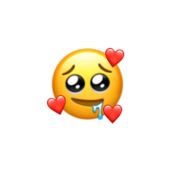 Милый смайлик с сердечками