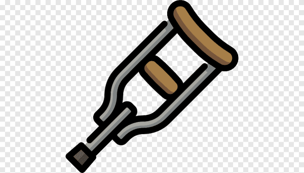 Костыли на прозрачном фоне