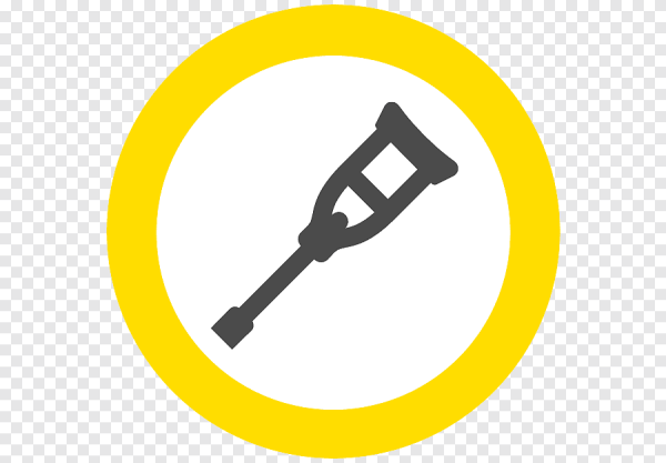 Знак инвалид с костылем