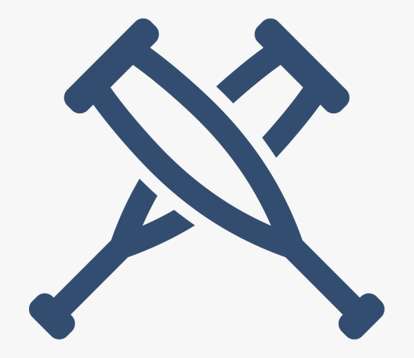 Костыль значок