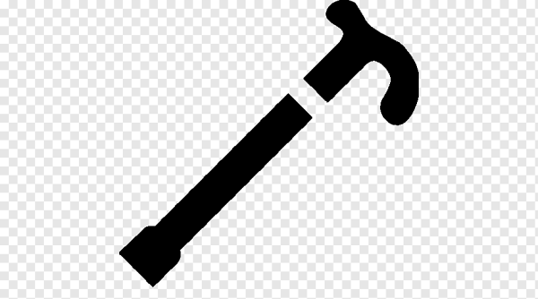 Трости и костыли чёрно-белый логотип