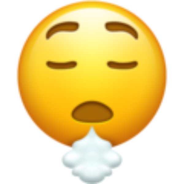 Эмодзи выдыхает