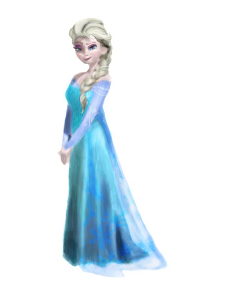 Эльза на белом фоне