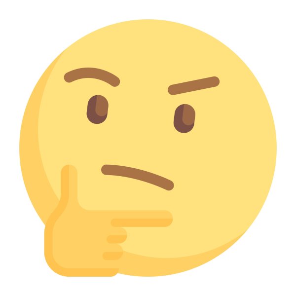 Задумчивое лицо смайлик