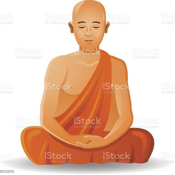 Буддистский монах вектор