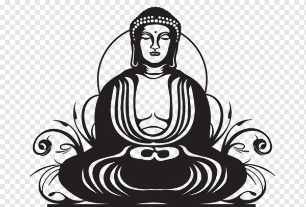 Буддизм символ на белом фоне