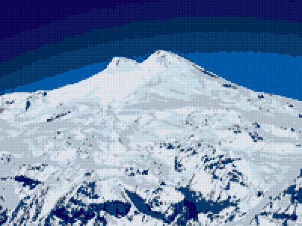 Вышивка крестом Эльбрус