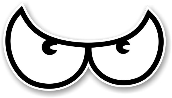 Злые глаза на прозрачном фоне