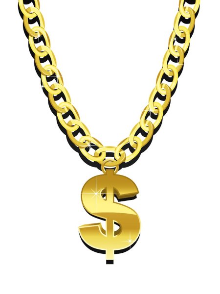 Золотая цепь с долларом