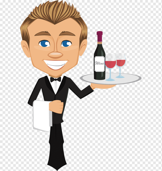 Официант мультяшный